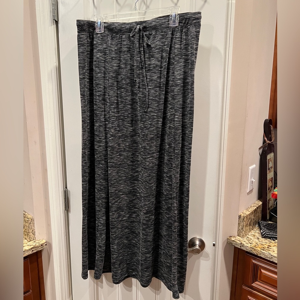 French Laundry Black Gray Maxi Skirt Sz XL